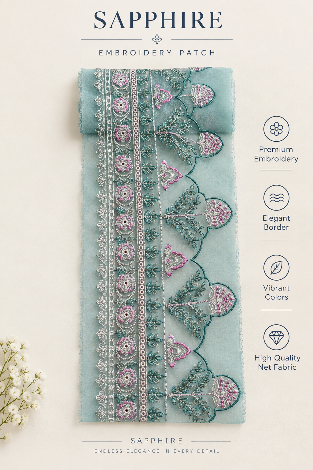 Sapphire Cutwork Border