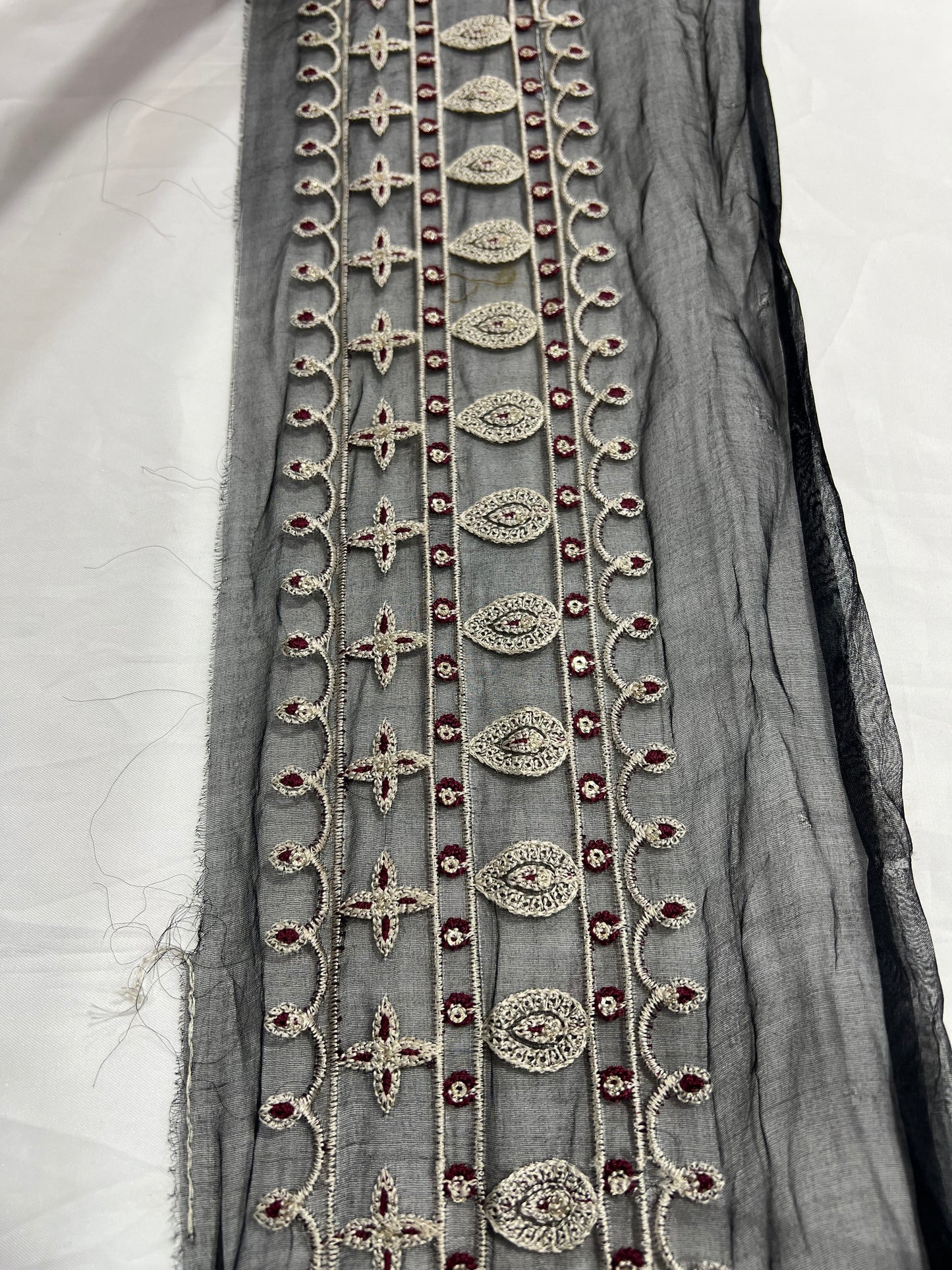 Black embroidery Border