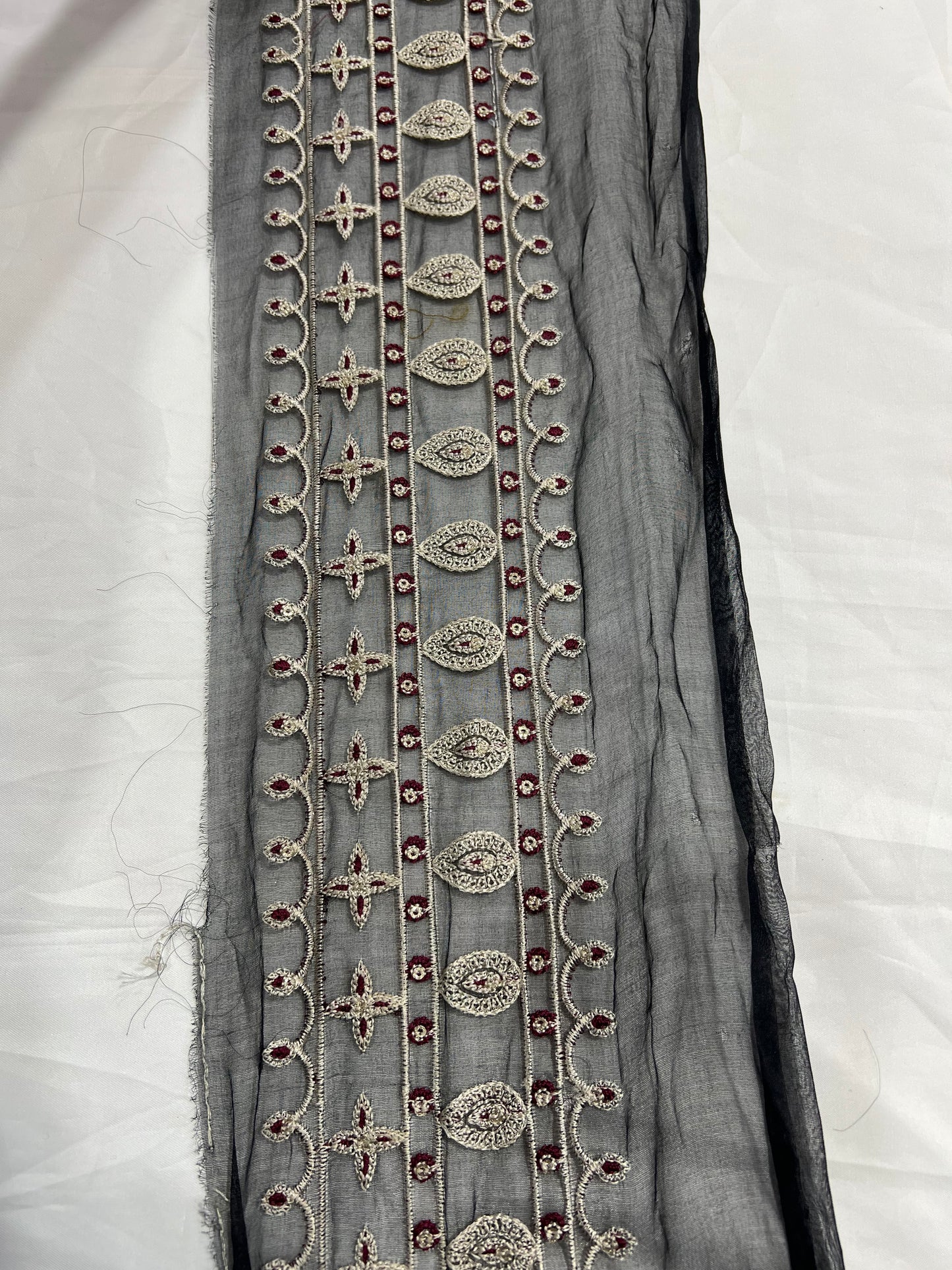 Black embroidery Border