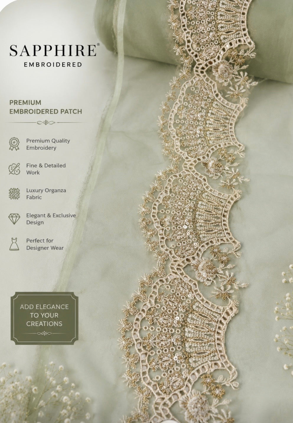 Sapphire Cutwork Border