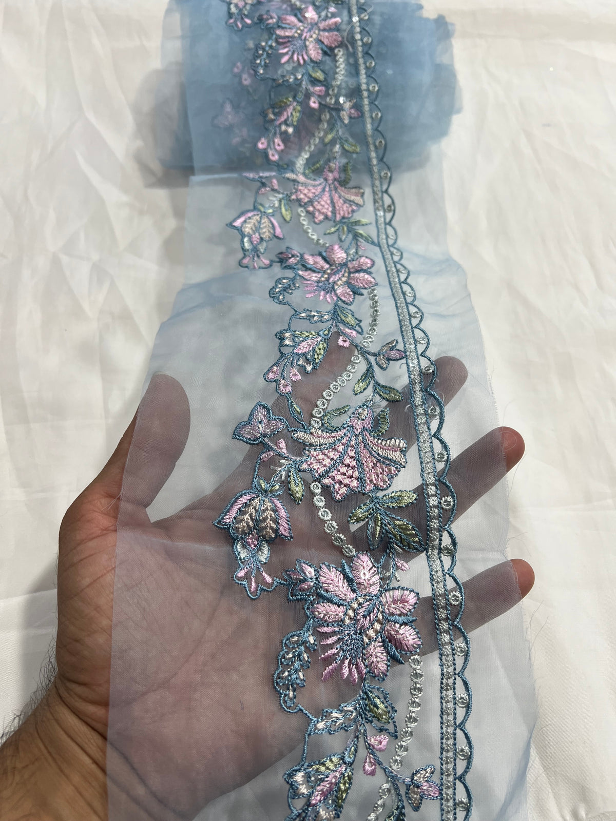 Sapphire Embroidery Border