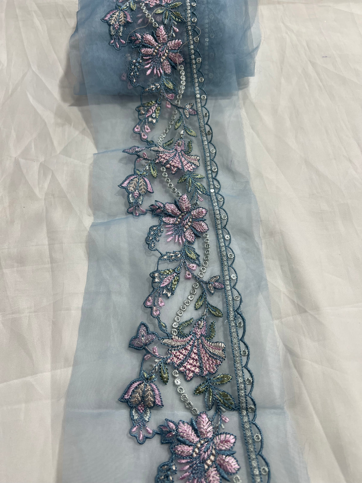 Sapphire Embroidery Border