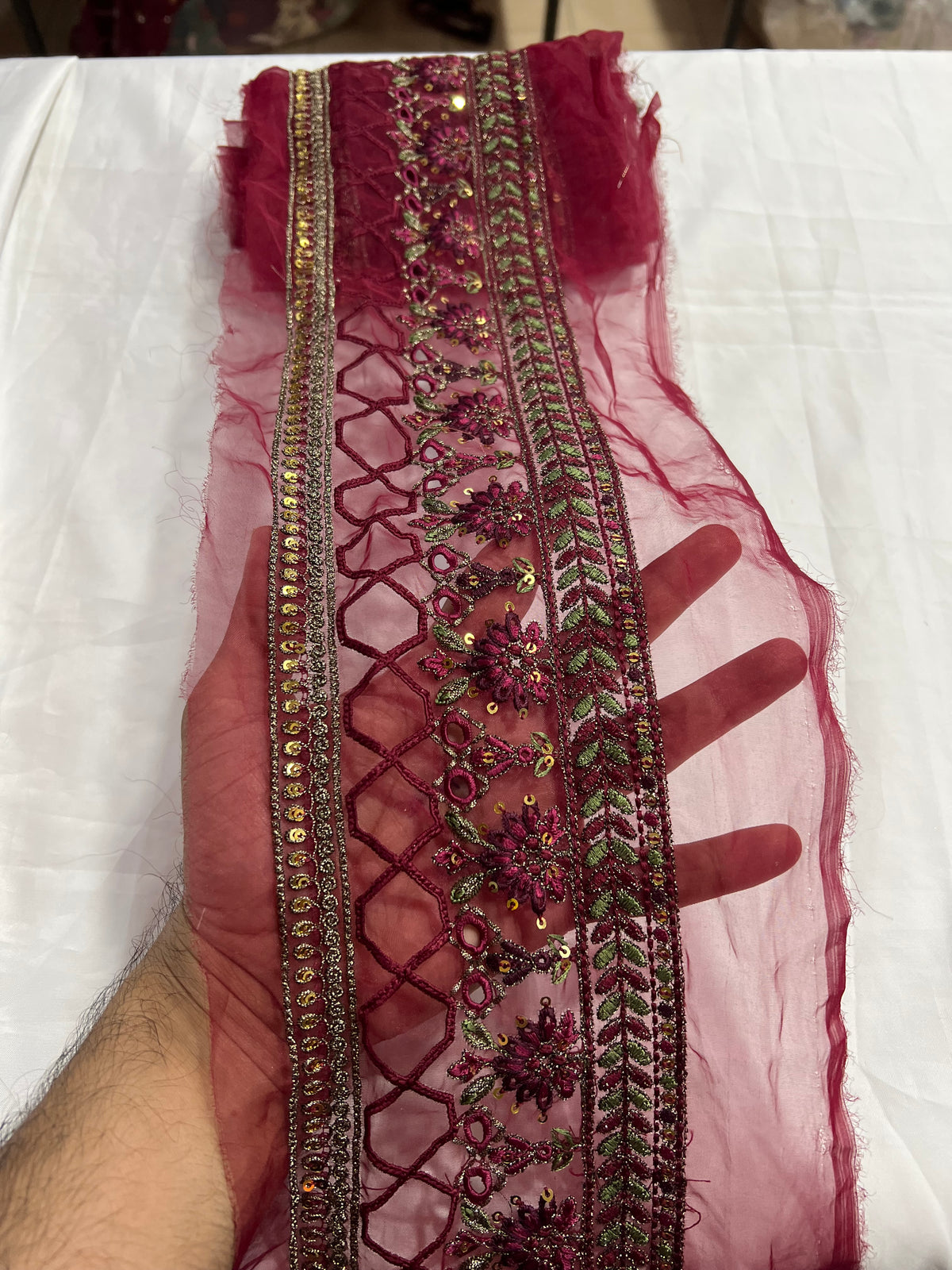 Fancy Mehroon Border