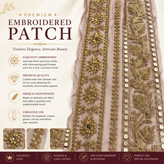 Sapphire Brown Embroidery patch