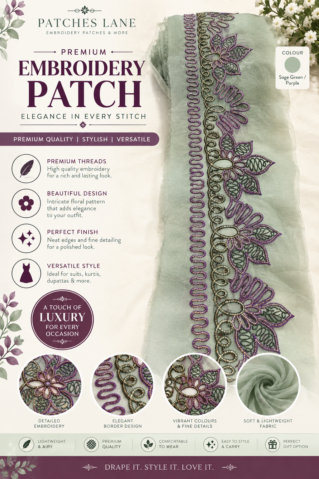 Cutwork Embroidery Border