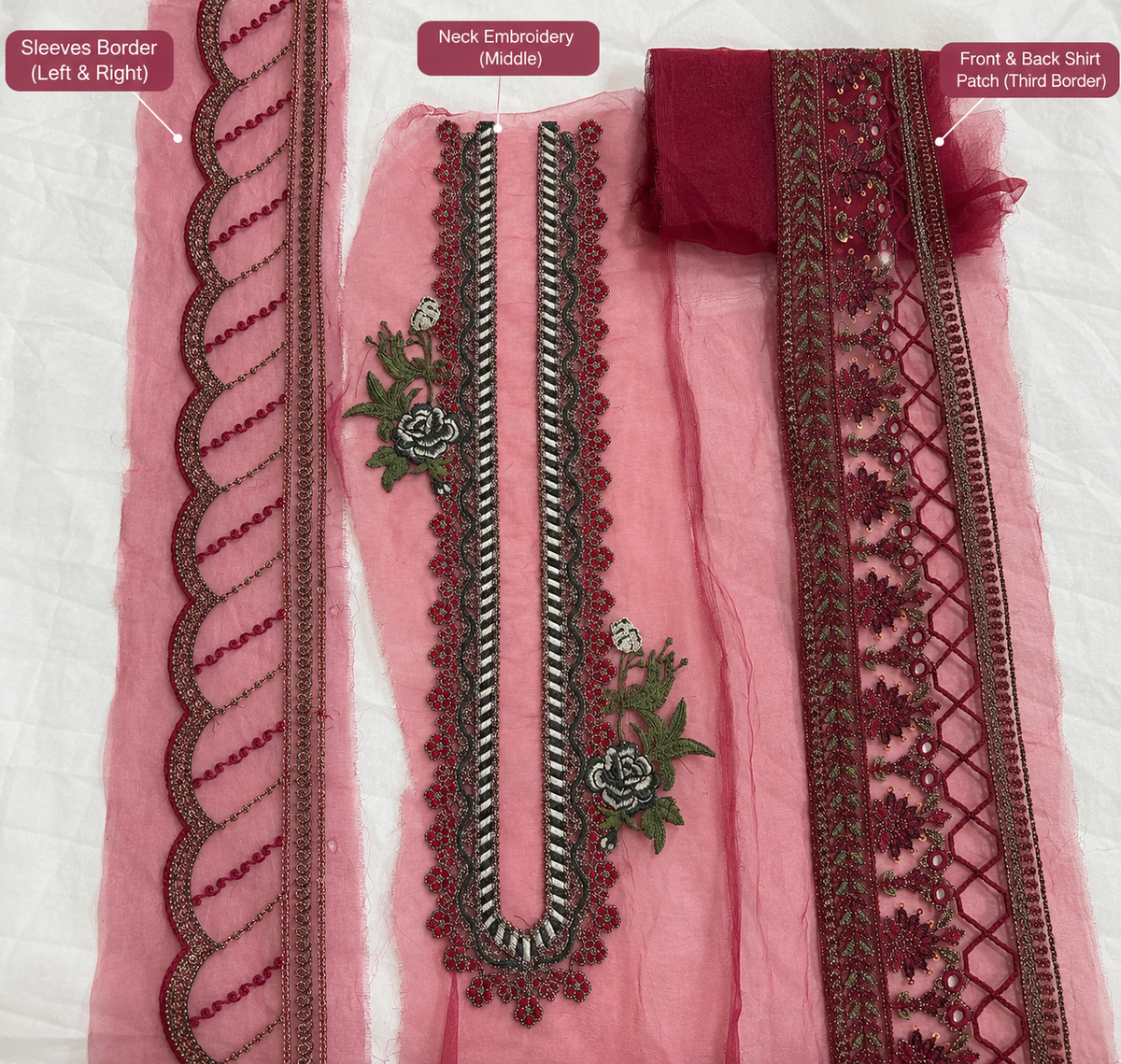 Maria B Fancy Neck set