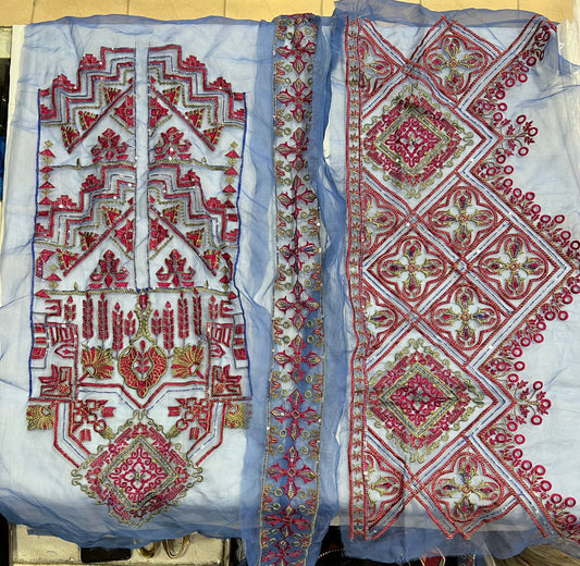 Multi Heavy Embroidery Neck set