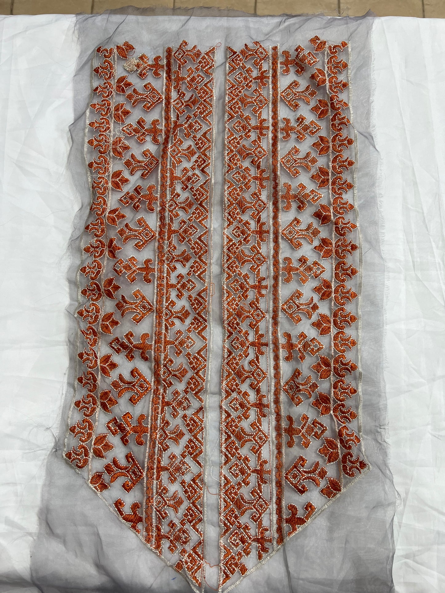 Embroidery neck