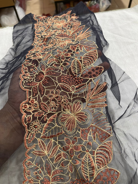 Sapphire Embroidery Border