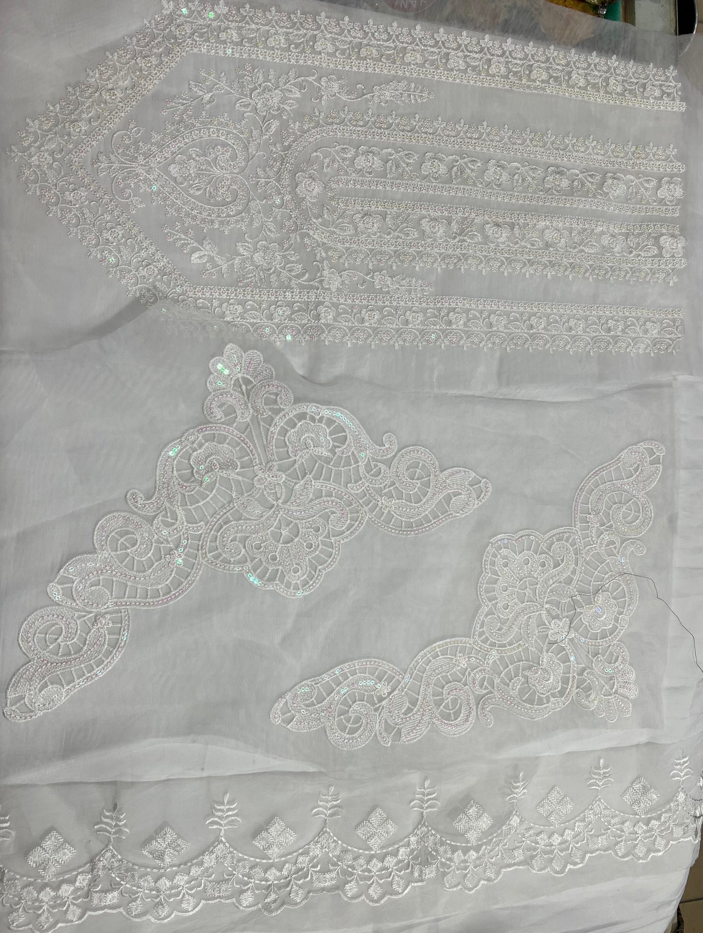 Heavy Embroidery Neck set