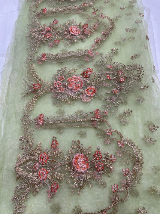 Net Embroidery Border