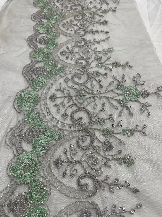 Heavy Embroidery Net Border