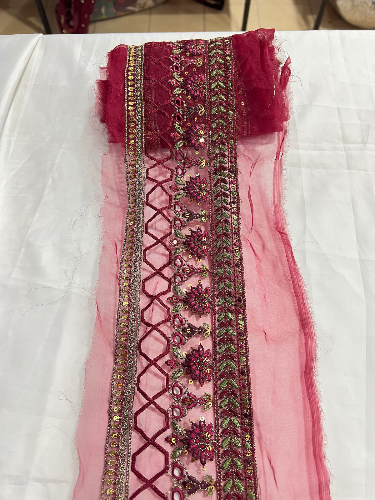 Fancy Mehroon Border